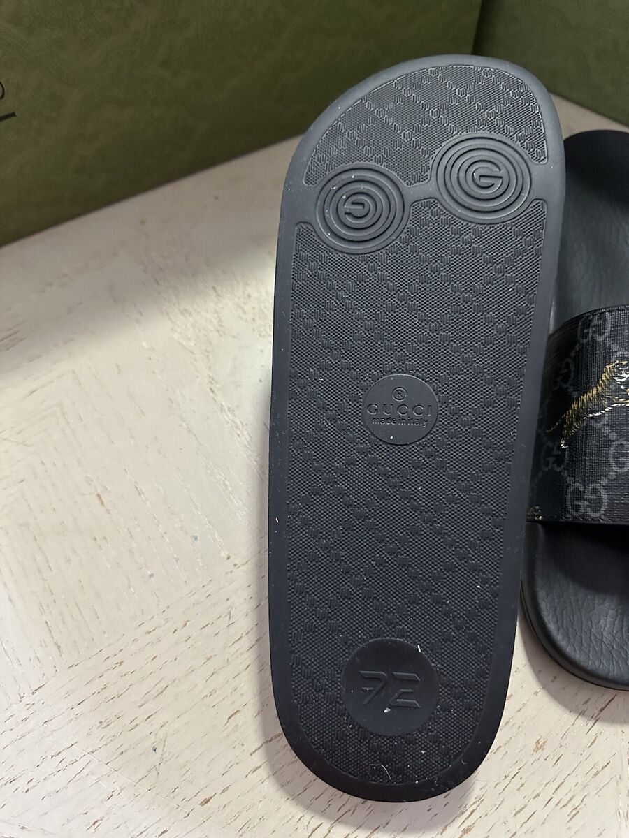 Gucci Men Cancas GG Supreme Tigers Print Sandal Black 7 US/6 Gucci Men Cancas GG Supreme Tigers Print Sandal Black 7 US/6