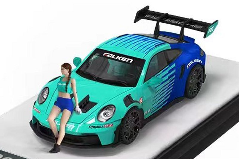 PORSCHE 911 (992) GT3 RS + Figure - FALKEN - AURORA 1:64