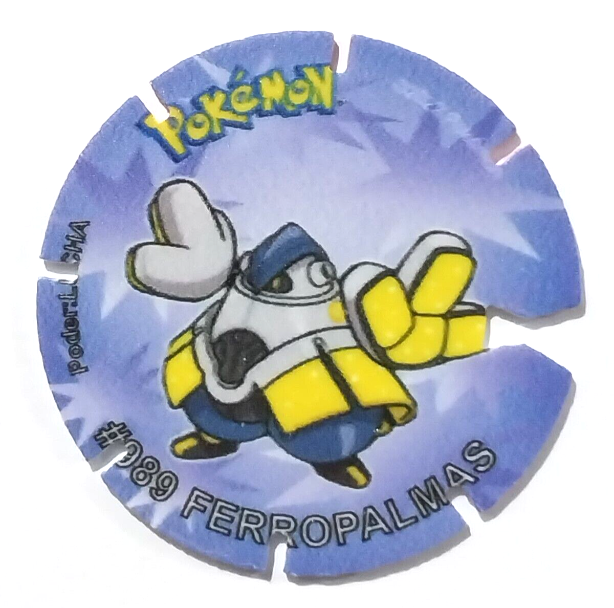 ゲームキャラクター TASO FLY TAZO POKEMON EC #989 FERROPALMAS Scarlet n Violet PERU 2022