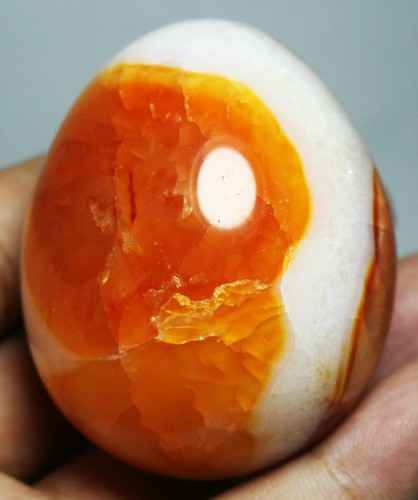 164g Polished CARNELIAN SPHERE GEODE EGG -Madagascar - Picture 4 of 8