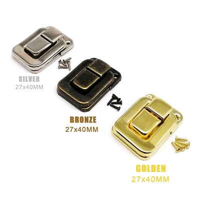 Decorative Jewelry Chest Gift Wine Box Wood Case Suitcase Hasp Latch Toggle Lock