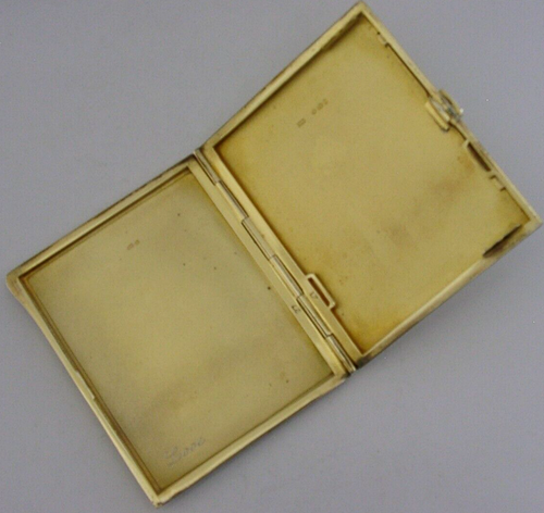 RARE STERLING SILVER ENAMEL LOOE CORNWALL CIGARETTE CASE 1929 ANTIQUE SUPERB - Picture 6 of 7