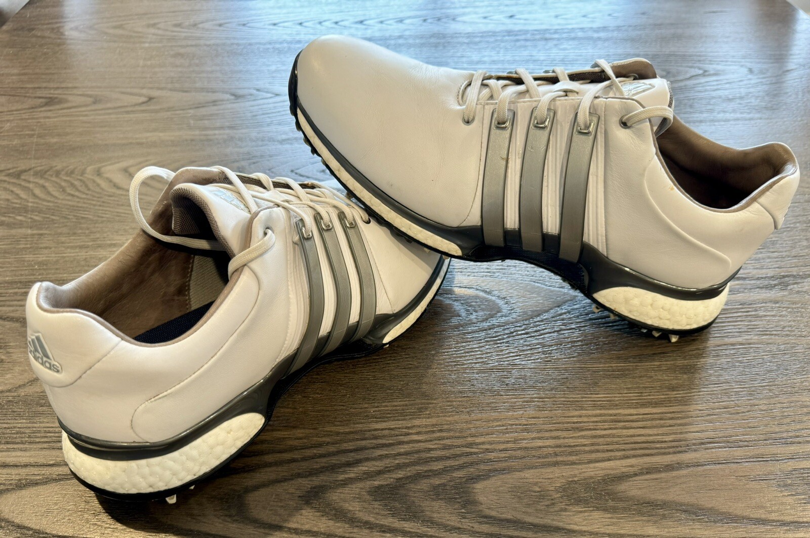 11.5 Adidas Tour360 Mens White Leather Golf Shoes GV7245 MINT! eBay