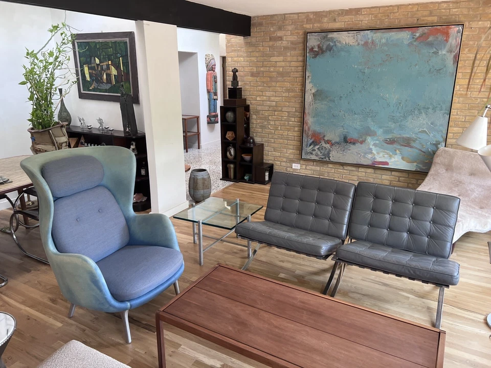 Mesa auxiliar Art Deco Machine Age Industrial Streamline aluminio X vidrio de colección Mcm Foto 3 de 4