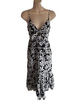 J Crew black-and-white floral sundress all cotton midi Thin adjustable straps 4