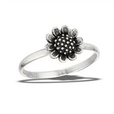 Sterling Silver Sunflower Ring