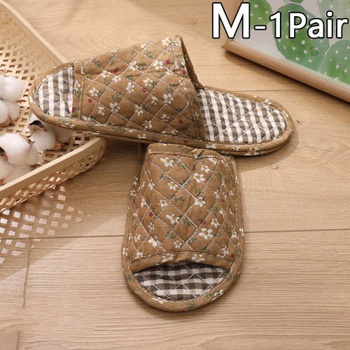 Soft Cotton Slippers Shoes Home Indoor Women men House Anti-slip Slippers - Picture 23 of 25