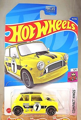 2022 Hot Wheels Treasure Hunt #161 Compact Kings 5/5 MORRIS MINI Yellow w/DD8 Sp