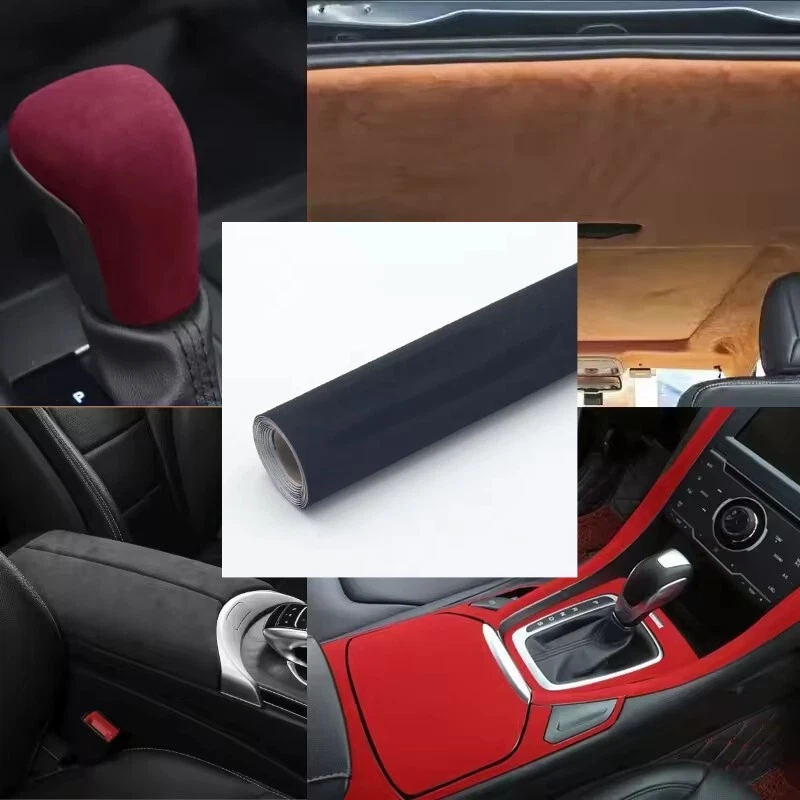 Alcantara Style Faux Suede Fabric Self Adhesive Velvet Car Interior Upholstery - Image 2 of 4