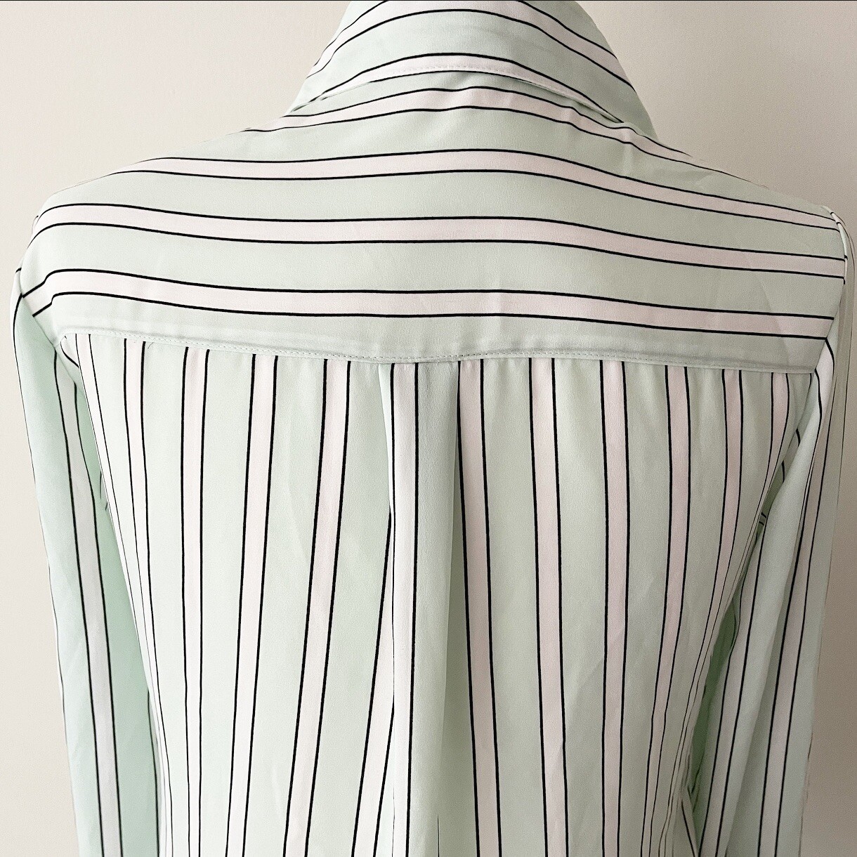 Express | Mint Striped Button Down Roll Tab Porto… - image 7
