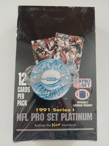 1991 NFL PRO SET PLATINUM SERIES 1 FOOTBALL FACTORY SEALED BOX 36 PACKS