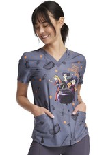 Hocus Pocus Cherokee Scrubs Tooniforms Disney V Neck Top TF736 HDHP