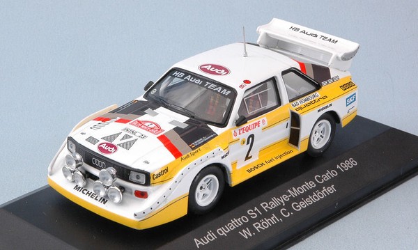 Cmr 1/43 Audi Quattro S1 2 Rally Montecarlo 1986 Rohrl Statisches Modell Diecast-image