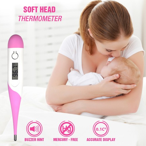 Termometro LCD digitale medico bambino adulto febbre bambini bocca ascella Fahrenheit - Foto 2 di 15
