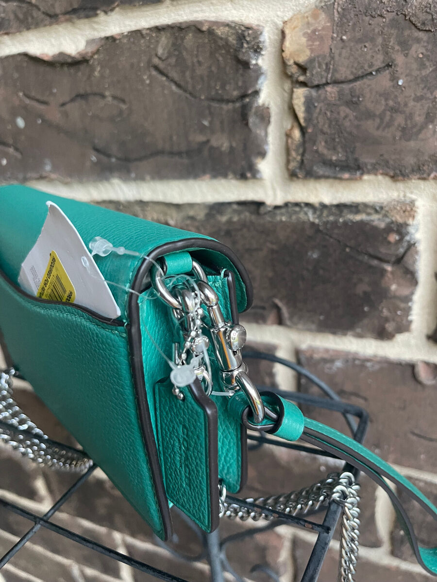 NWT Coach CJ925 Green Pebble Tabby Convertible Silver Chain NWT Coach CJ925 Green Pebble Tabby Convertible Silver Chain