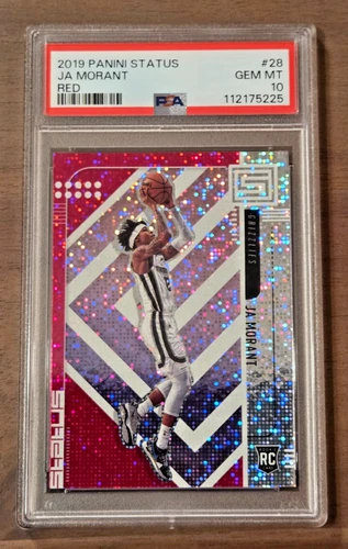 2019 PANINI STATUS #28 RED JA MORANT RC PSA 10