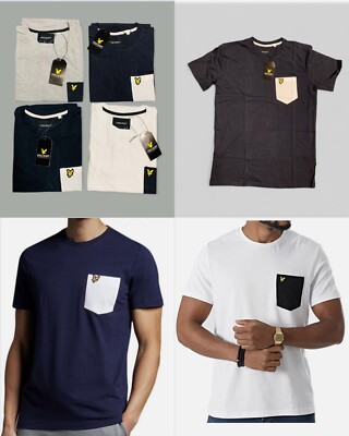 LYLE AND SCOTT STYLISH CONTRAST POCKET SHORT SLEEVE T-SHIRT FOR MENS