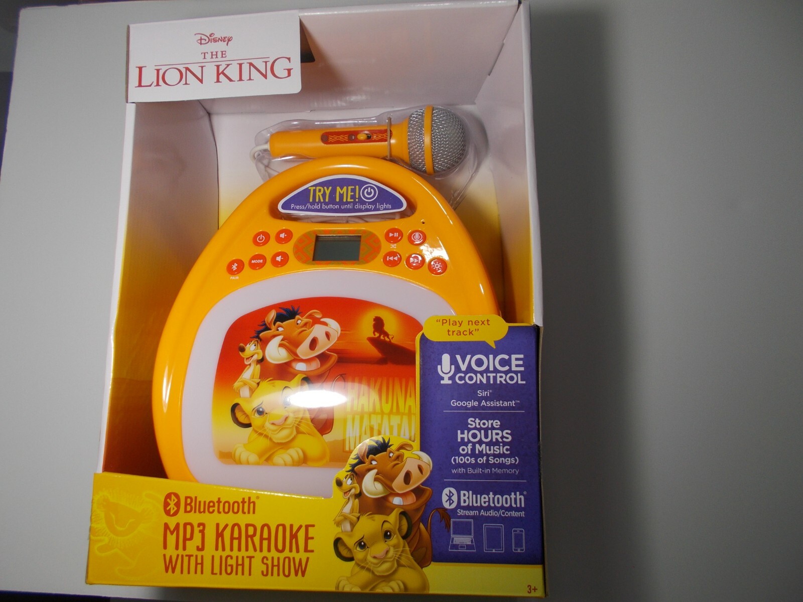 Disney the Lion King Music Recorder Bluetooth MP3 Karaoke with Light
