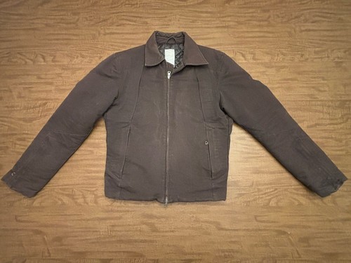 J Lindeberg Jacket Brown Canvas Cotton European Motorcycle Style Jacket Sz MED - Picture 7 of 23
