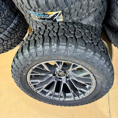 4) 20x10 Fuel D848 Rebar Gray Wheels 33