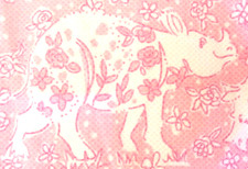 Lilly Pulitzer Whimsical White Rhino Run For The Roses Capri Pants-2, pink/white