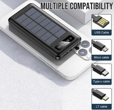 Caricabatterie solare powerbank universale + adattatori batteria ricarica iphone