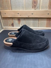 Söfft Womens Black Suede Slip-On Clog 'Bellflower' Slipper Size 10 NWOB