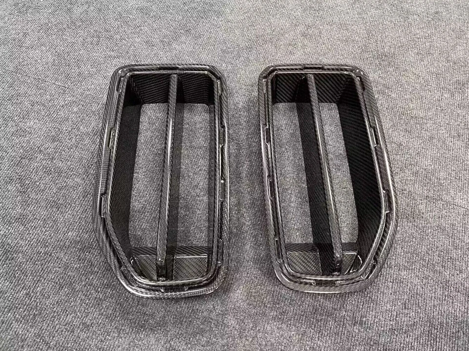 Carbon Fiber Car Front Grille Air Vent Trims 2PCS For BMW M2 G87 2022-2024 - Изображение 4 из 4