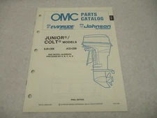 NOS 432874 OMC Evinrude Johnson 1989 Junior/Colt Parts Catalog EJR-CEB JCO-CEB