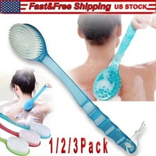 Long Handle Bath Body Brush Soft Back Shower Exfoliating Skin Scrubber Massager