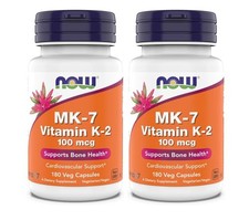 Now Supplements, MK-7 Vitamin K-2 100 mcg, Cardiovascular Support , Supports