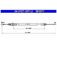 Handbremsseil Hinten Rechts FüR Opel Vivaro X83 1.9 2.0 2.5 01 Bis 14 ATE F9Q760