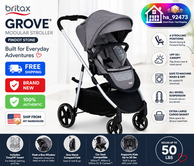 New Britax Grove Stroller CozyFit Insert Pindot Stone Modular Baby Stroller