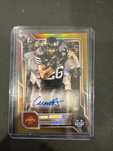 2025 Bowman Chrome University 1st AUTO Carson Hansen Gold Refractor 44/50