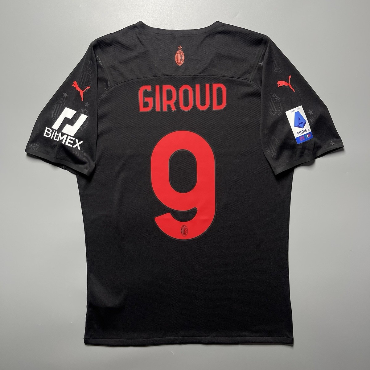 AC MILAN PUMA 2021/2022 SOCCER THIRD JERSEY #9 GIROUD SIZE “L