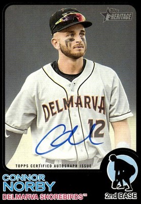 2022 Topps Heritage Minor League Real One Autographs Black Border Connor Norby