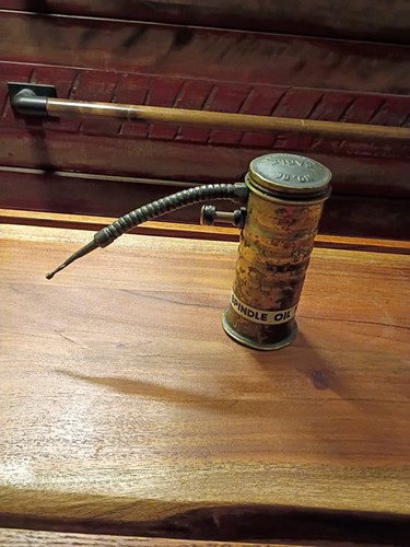 Eagle No. 66 Brass Finger Pump Oiler Oil Can Vintage, Made in USA