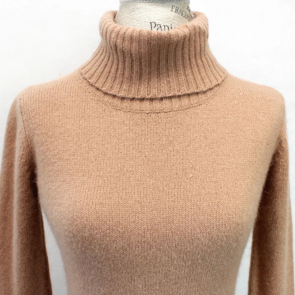 Suéter Suéter BCBG MaxAzria Vintage Beige Tejido Lana de Cordero Preppy Acogedor XS Foto 3 de 4