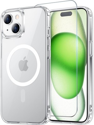 Temdan for iPhone 15 Case Clear [Compatible with Magsafe][Anti