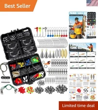 Fishing Accessories Kit (187pcs) | Lightweight Tackle Box for Anglers