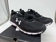 Under Armour Men's Charged Assert 9 Sneaker Running Shoes Black White - 9.5