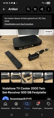 Vodafone TV Center 2000 Inklusive eine extra 500 GB Festplatte
