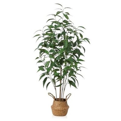 Artificial Eucalyptus Tree,4Ft Tree Fake Plant in Pot for Home and Office 4ft 1