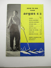 Vintage 1952 Argus Model C3 Camera Manual