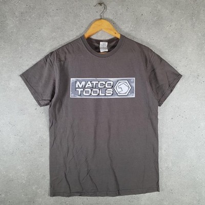 Vintage Gildan Matco Tools Graphic Print T-Shirt M Grau Herren