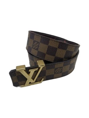 LOUIS VUITTON LV Initial Belt Damier LB0098 Size 80 Brown Belt Used