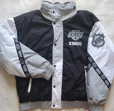 Los Angeles Kings Pro-Player Tape Full Zip Quilt Lined Mock Neck Jacket Sz XL👑