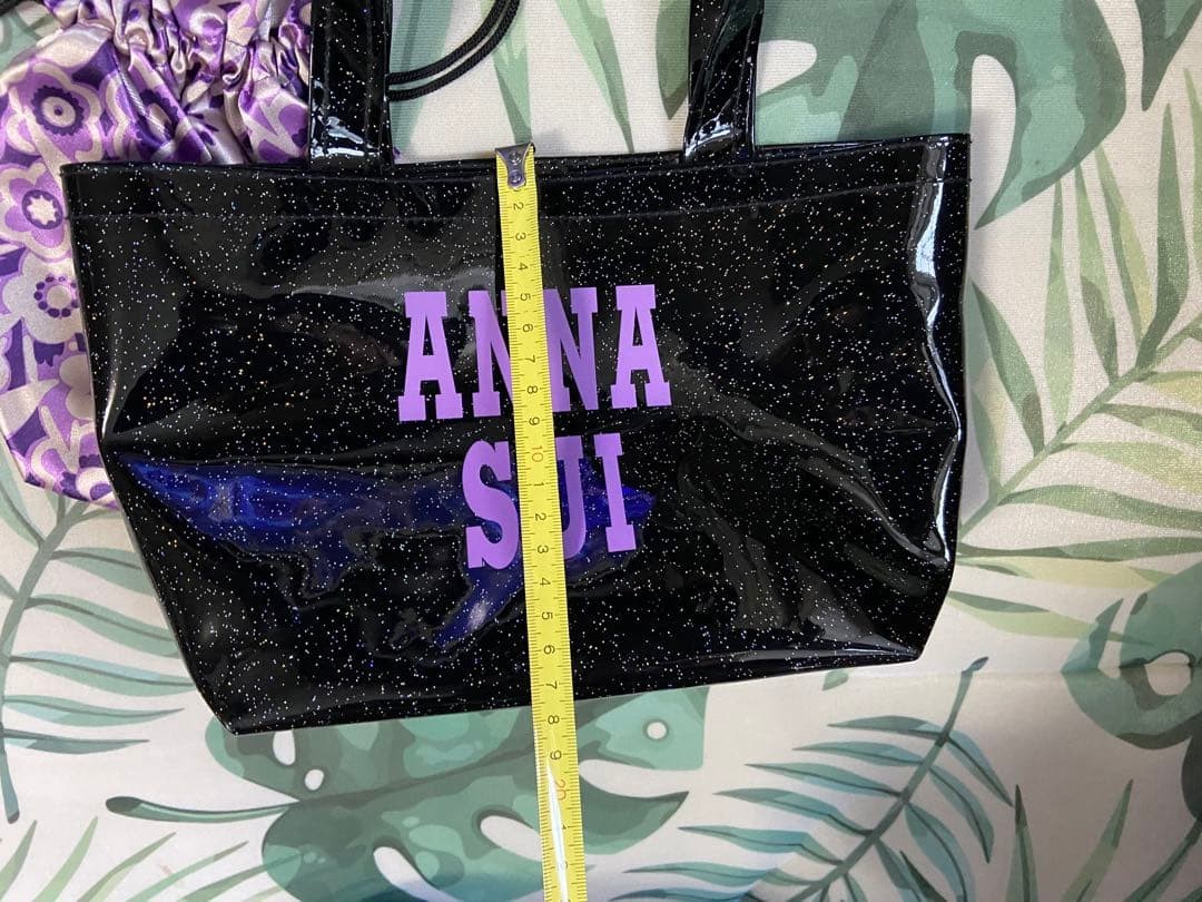 Anna Sui Mini Bag Drawstring Stylish Sparkling Us… - image 4