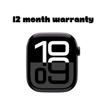 Apple Watch Series 10 46mm GPS Black Aluminium Case Medium Band Refurbished Good