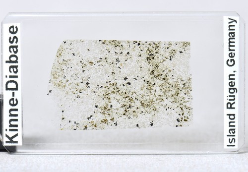 KINNE DIABASE Island Rügen Augite nests thin section STUNNING microscope slide - Picture 6 of 6